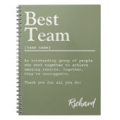 Best Team Definition Custom Employee Recognition Notitieboek (Voorkant)