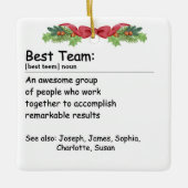 Best Team Definition Custom Photo Keramisch Ornament (Voorkant)