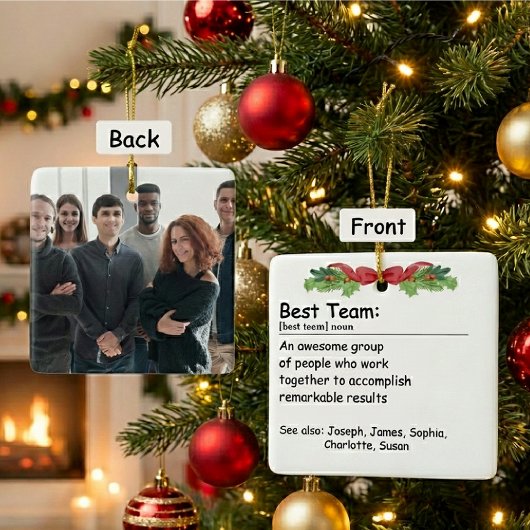 Best Team Definition Custom Photo Keramisch Ornament