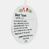 Best Team Definition employee appreciation Custom Metalen Ornament (Voorkant Rechts)