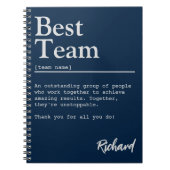 Best Team Definition Employee Appreciation Custom Notitieboek (Voorkant)
