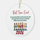 Best Team Ever Nutcracker Coworker Keramisch Ornament (Links)
