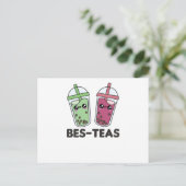 Best-Teas - Bubble Tea Kawaii Boba Tea Love Briefkaart (Staand voorkant)