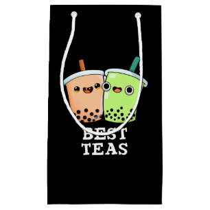 Best Teas Funny Besties Boba Tea Pun Dark BG Klein Cadeauzakje