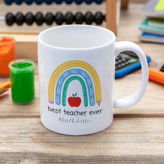 Best Techer Ever Personalized Teacher Gift Koffiemok