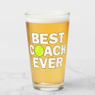 Best Tennis Coach ooit bedankt Coach Sports Glas