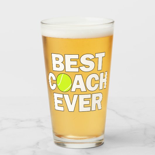 Best Tennis Coach ooit bedankt Coach Sports Glas (Voorkant gevuld)
