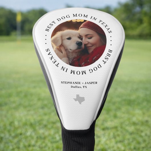 Best Texas Dog Mom Personalized Photo Golfheadcover