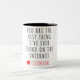 Best Thing I Found Online – Custom Name Mug Tweekleurige Koffiemok