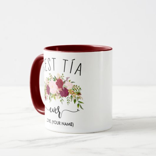 Best Tía Ever - Best tante Ever ADD JOUW NAAM Mok (Voorkant links)