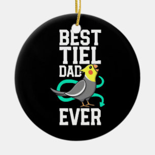 Best Tiel Pap Ever Cockatiel Lover Birb Parrot Keramisch Ornament