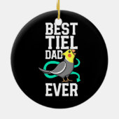 Best Tiel Pap Ever Cockatiel Lover Birb Parrot Keramisch Ornament (Achterkant)
