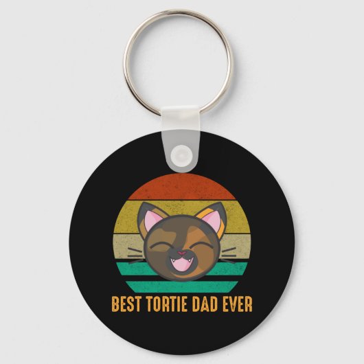 Best Tortie Dad in Cute Tortoiseshel Cat Lover Sleutelhanger (Voorkant)