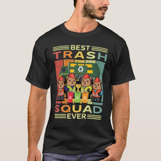 Best Trash Squad Ever Night Garbage Truck Driver G T-shirt (Voorkant)