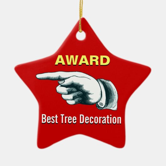 Best Tree Decoration Award Keramisch Ornament (Voorkant)
