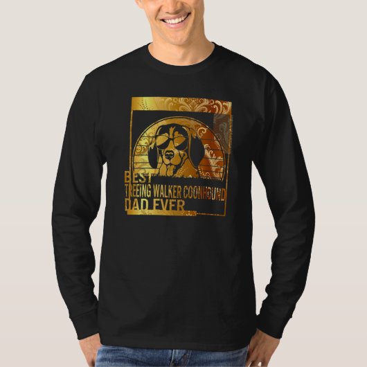 Best Treeing Walker Coonhound Dad Ever dog T-shirt (Voorkant)