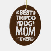 Best Tripod Dog Mam Ooit Amber Three Legged Dog Keramisch Ornament (Rechts)