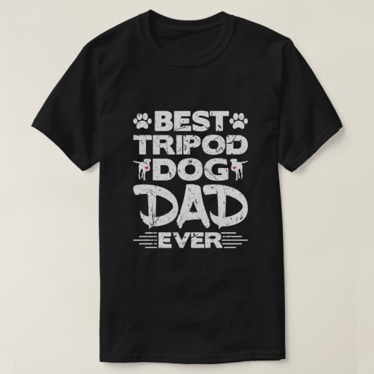 Best Tripod Dog Pap Ooit Amber Drie Legged Dog T-shirt (Design voorkant)