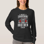 Best Truckin' BROTHER Ever USA Flag Father's Day   T-shirt (Voorkant)