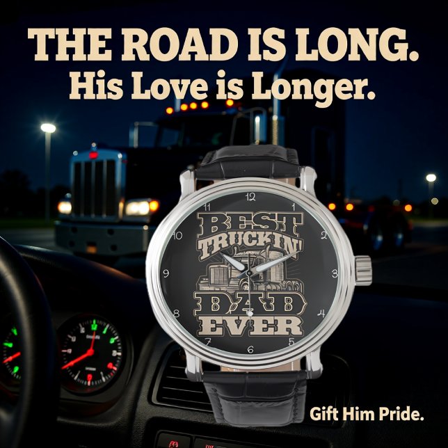 Best Truckin' Dad Ever Horloge (Creator heeft geüpload)