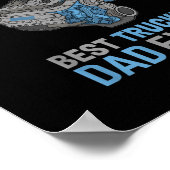 Best Truckin Dad Ever Truck Driver Dad Trucker Poster (Hoek)