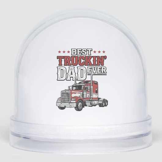 Best Truckin Dad Ever Vintage Truck Shirt Design_1 Sneeuwbol (Voorkant)