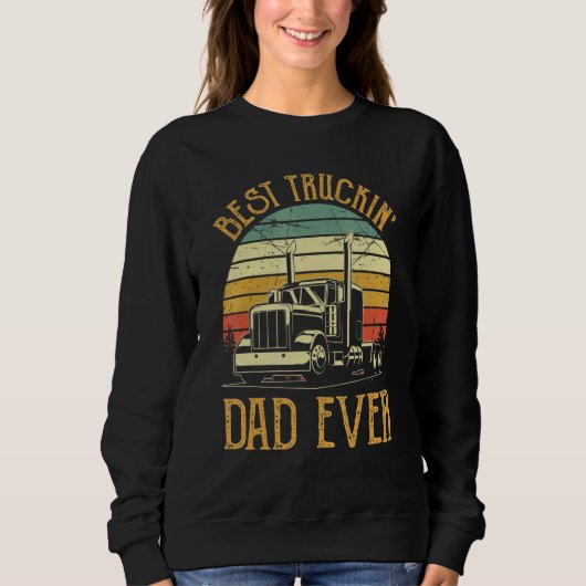 Best Truckin Dad over Big Rig Trucker Vader's Da Trui (Voorkant)