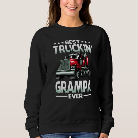 Best Truckin' Grampa Ever Trucker Father's Day Trui (Voorkant)