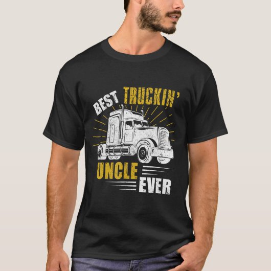 Best Truckin oom Ever T-shirt Trucker Gift Fathers (Voorkant)