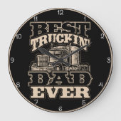 Best Truckin-pap ooit Grote Klok (Voorkant)