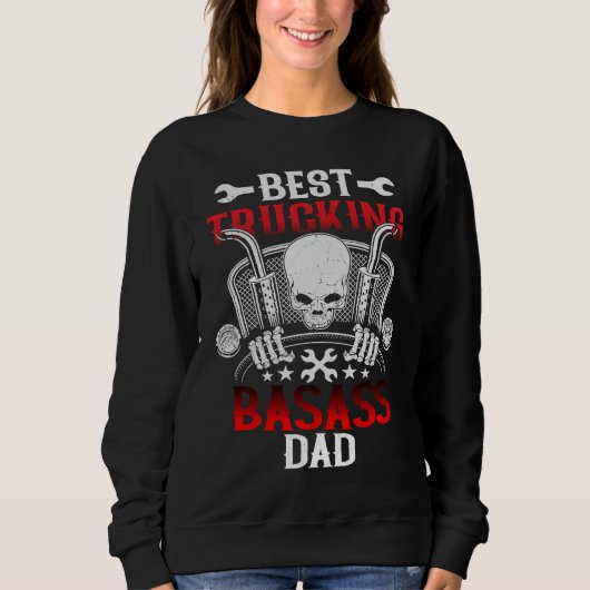 Best Trucking Dad Truck Driver Father Dad Husband  Trui (Voorkant)