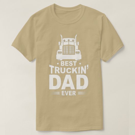 Best Truckin's Pap Ever Big Rig Trucker Vader's Da T-shirt (Design voorkant)