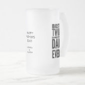 Best Twin Daughter Dad Ever Vaderdag Matglas Bierpul (Voorkant rechts)
