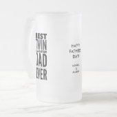 Best Twin Daughter Dad Ever Vaderdag Matglas Bierpul (Voorkant links)