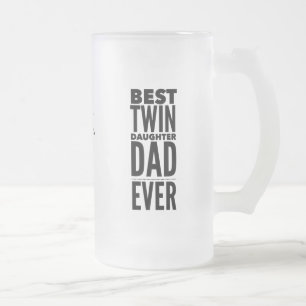 Best Twin Daughter Dad Ever Vaderdag Matglas Bierpul