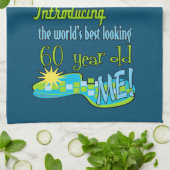 Best uitziende 60e verjaardag theedoek (Gevouwen)