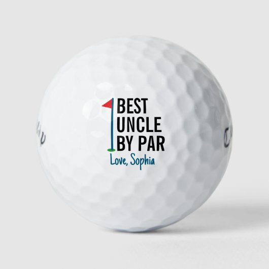 Best Uncle beroemd gemaakt door Par Personalized Golfballen (Voorkant)