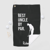 Best Uncle By Par Golf Towel Uncle Golfer Gifts Golfhanddoek (Insitu)