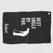 Best Uncle By Par Golf Towel Uncle Golfer Gifts Golfhanddoek (Horizontaal)