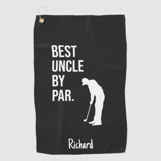 Best Uncle By Par Golf Towel Uncle Golfer Gifts Golfhanddoek (Voorkant)