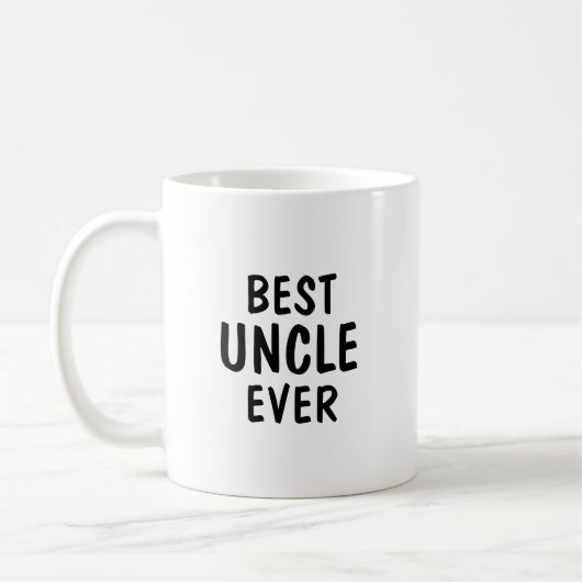 Best Uncle Ever Minimalist Typography Gift Koffiemok (Links)
