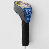 Best Uncle van Par Custom Photo Vaderdag Blue Golfheadcover (Schuin)