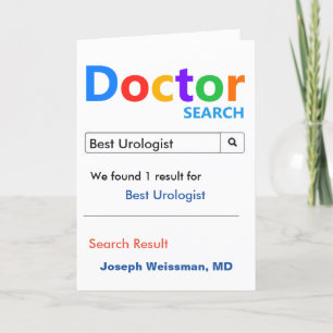 Best Urologist Search Bedankkaart