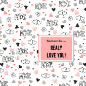 Best Valentine’s Gift Heart Sketch Love Shower Douchegordijn