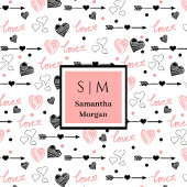 Best Valentine’s Gift Personalized Heart Sketch  Fleece Deken