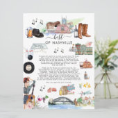 Best van Nashville | Welkomstbrief bruiloft  Kaart (Staand voorkant)