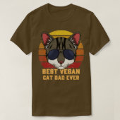 Best Vegan Cat Dad Ever T-shirt (Design voorkant)