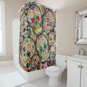 Best verkopende suikerschedel douchegordijn (In situ)