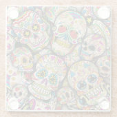 Best verkopende suikerschedel glazen onderzetter (Achterkant)