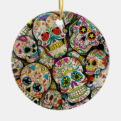 Best verkopende suikerschedel keramisch ornament (Voorkant)